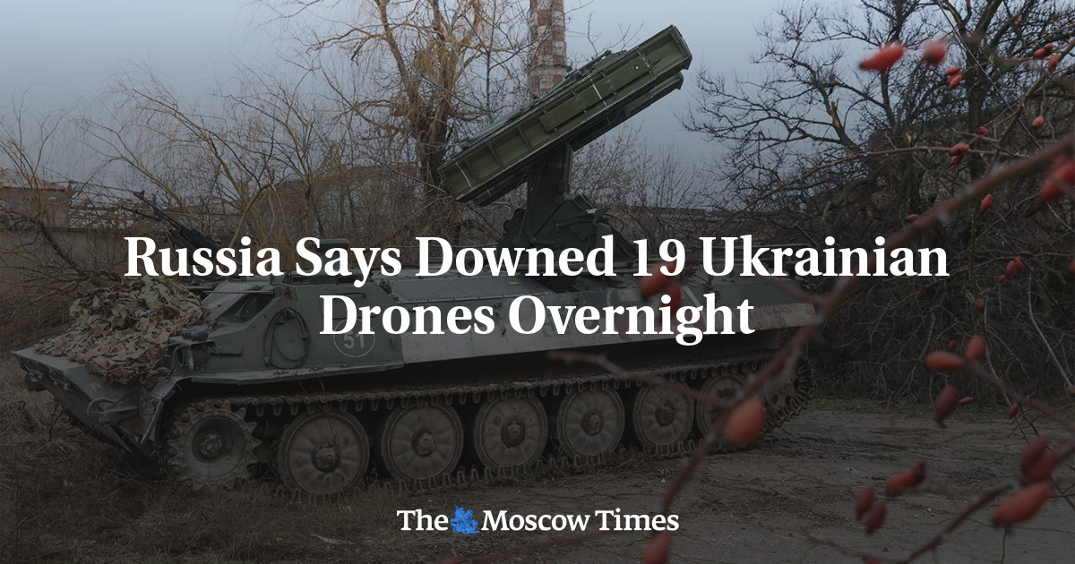 Russia Says Downed 19 Ukrainian Drones Overnight - The Moscow Times