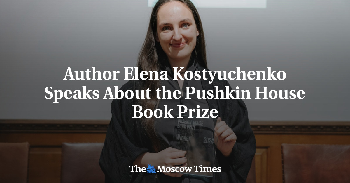 Author Elena Kostyutschenko talks about the Pushkin House Book Prize
