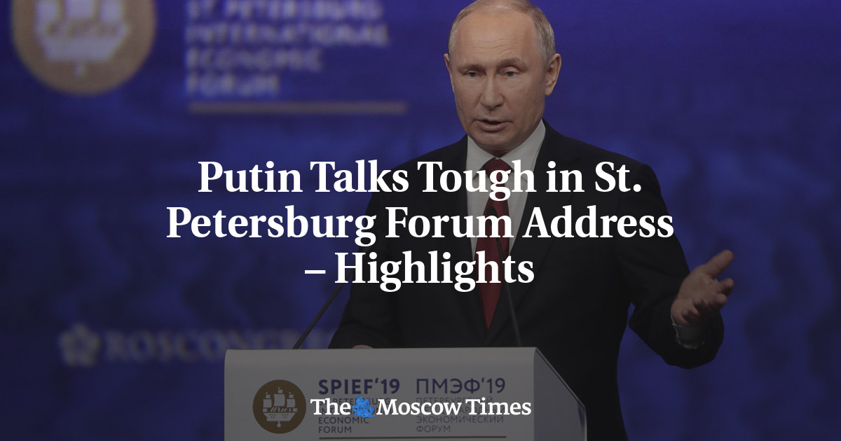 Putin berbicara keras di St. Petersburg.  Alamat Forum Petersburg – Sorotan