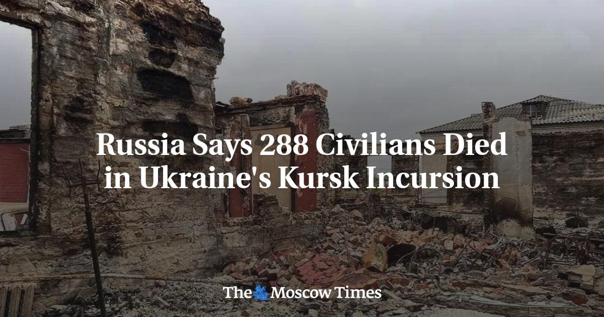 Russia Says 288 Civilians Died in Ukraine's Kursk Incursion