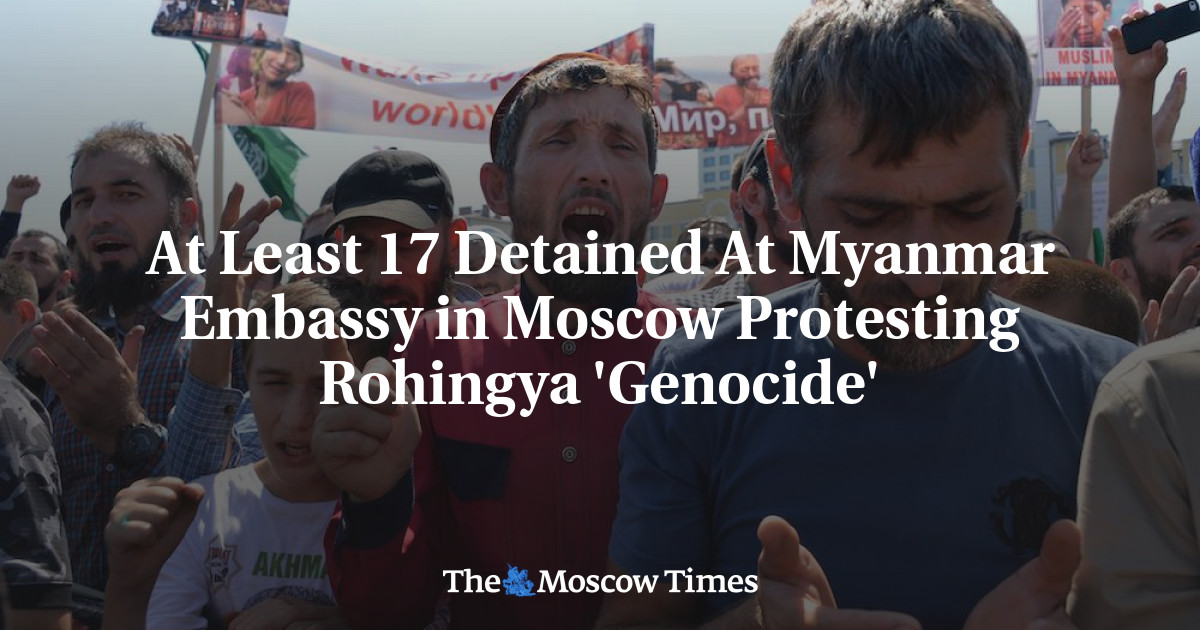 At Least 17 Detained At Myanmar Embassy in Moscow Protesting Rohingya ...