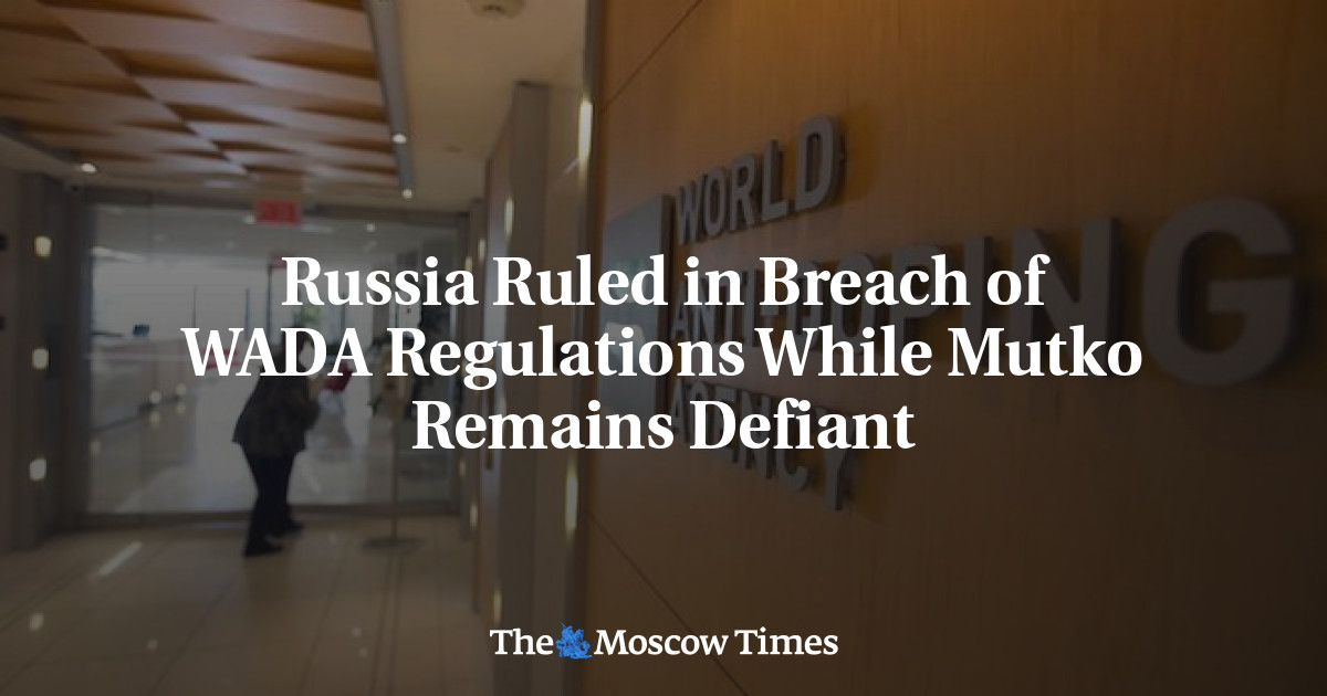 Rusia memutuskan melanggar peraturan WADA sementara Mutko tetap menentang