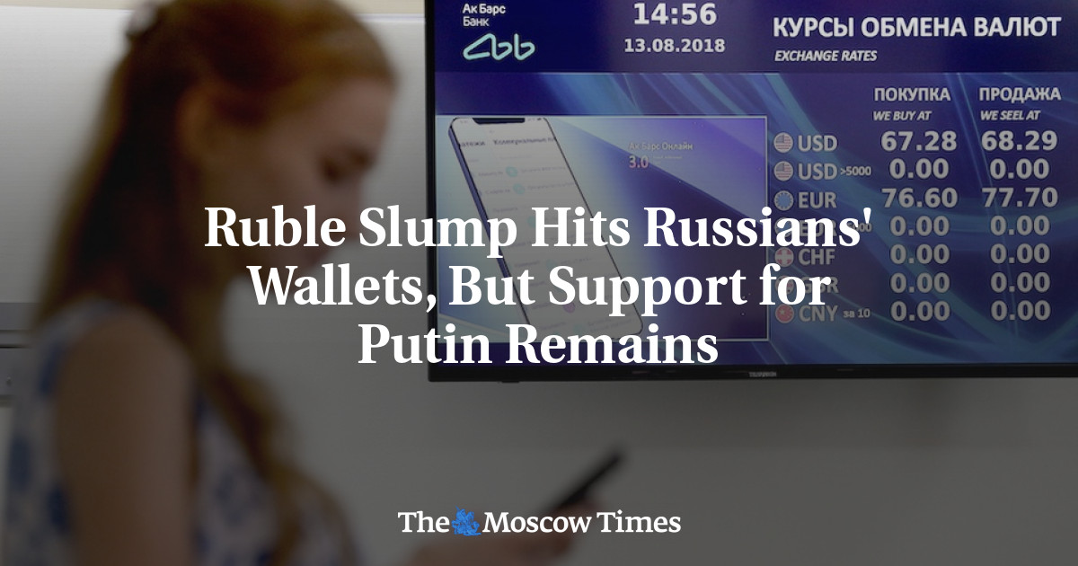 Jatuhnya nilai rubel berdampak buruk pada dompet warga Rusia, namun dukungan terhadap Putin tetap ada