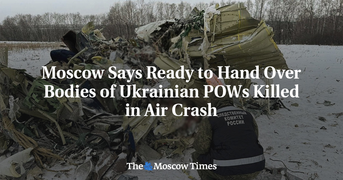 Moscow Says Ready To Hand Over Bodies Of Ukrainian POWs Killed In Air ...