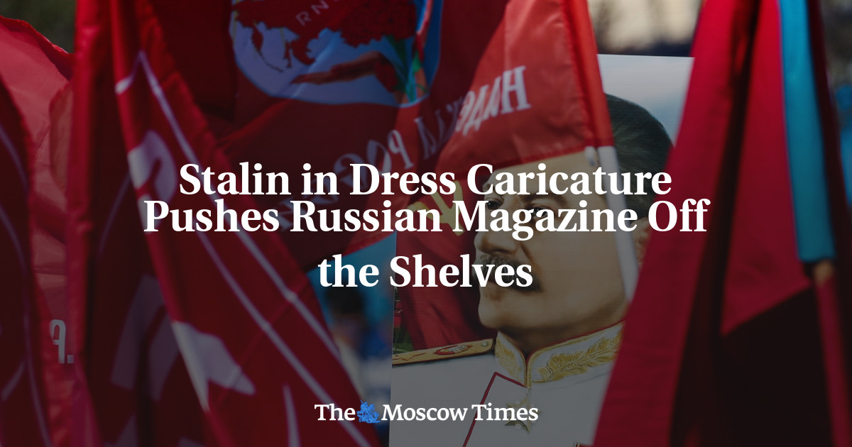 Stalin dalam Karikatur Gaun Pernikahan Memaksa Majalah Rusia dari rak