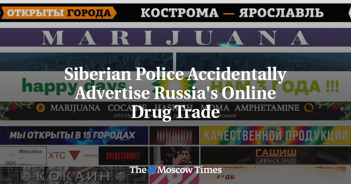 Polisi Siberia secara tidak sengaja mengiklankan perdagangan narkoba online Rusia