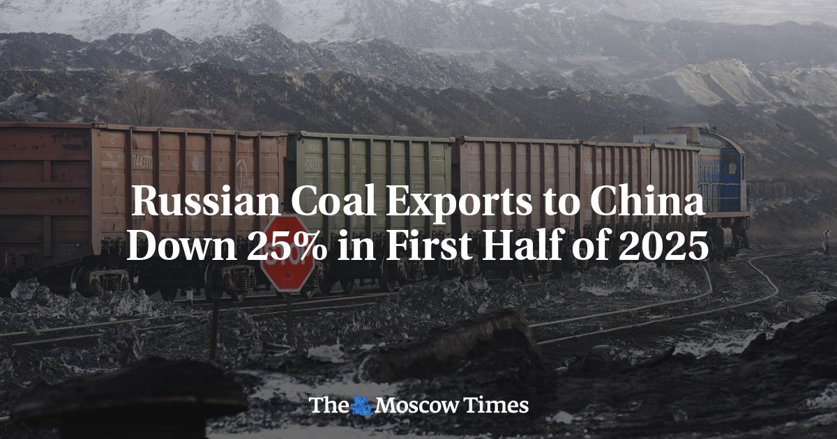 Russian Coal Exports to China Down 25% in First Half of 2025