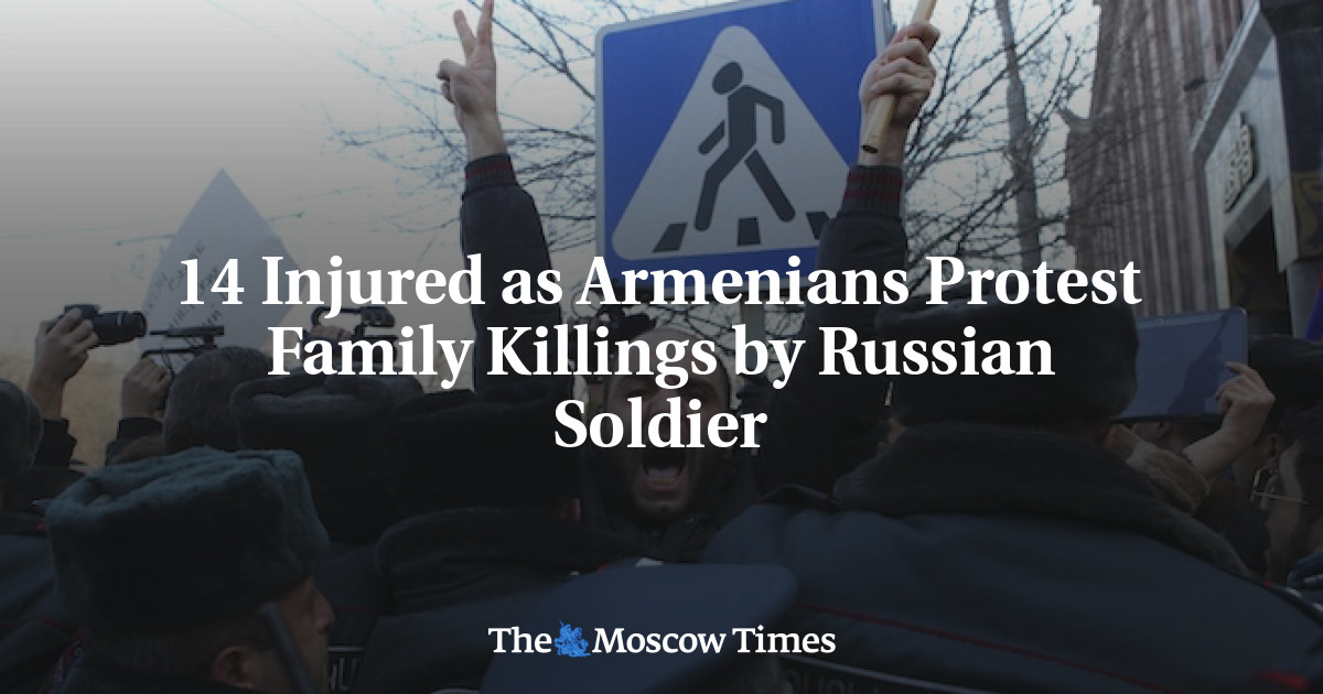 14 orang terluka saat warga Armenia memprotes pembunuhan keluarga yang dilakukan tentara Rusia
