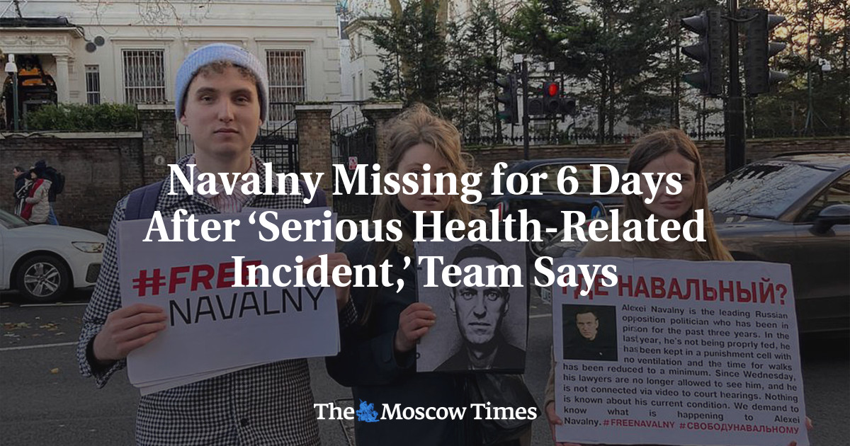 Ekip, Navalny’nin ‘Sağlıkla İlgili Ciddi Olay’ın Ardından 6 Gün Boyunca Ortadan Kaybolduğunu Bildirdi