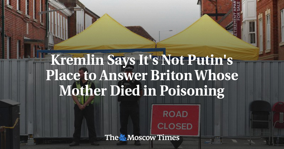 Kremlin Says It's Not Putin's Place To Answer Briton Whose Mother Died ...