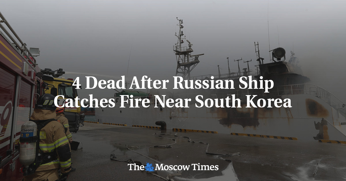 한국 인근서 러시아 선박 화재로 4명 사망