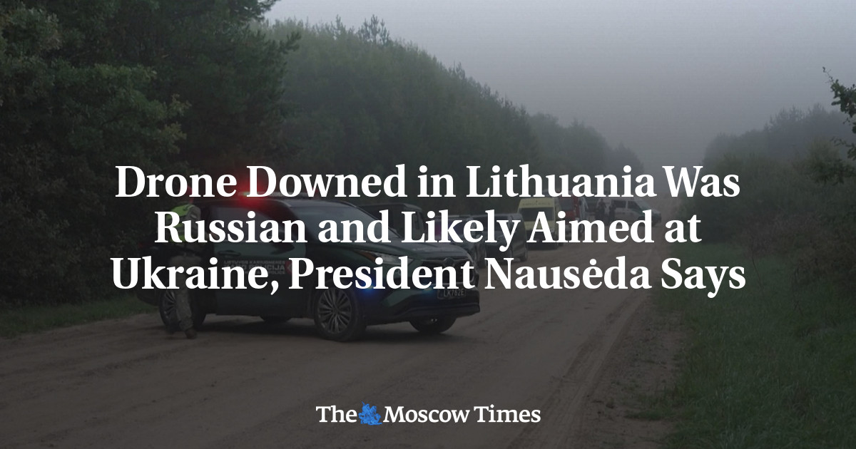 Drone Downed in Lithuania Was Russian and Likely Aimed at Ukraine, President Nausėda Says