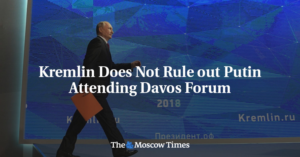 Kremlin Does Not Rule Out Putin Attending Davos Forum