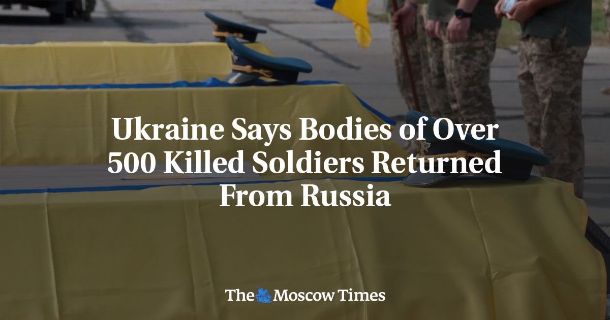 Ukraine Says Bodies of Over 500 Killed Soldiers Returned From Russia ...