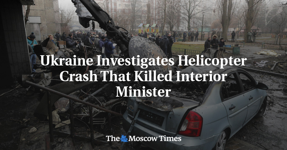 Ukraina menyelidiki kecelakaan helikopter yang menewaskan menteri dalam negeri