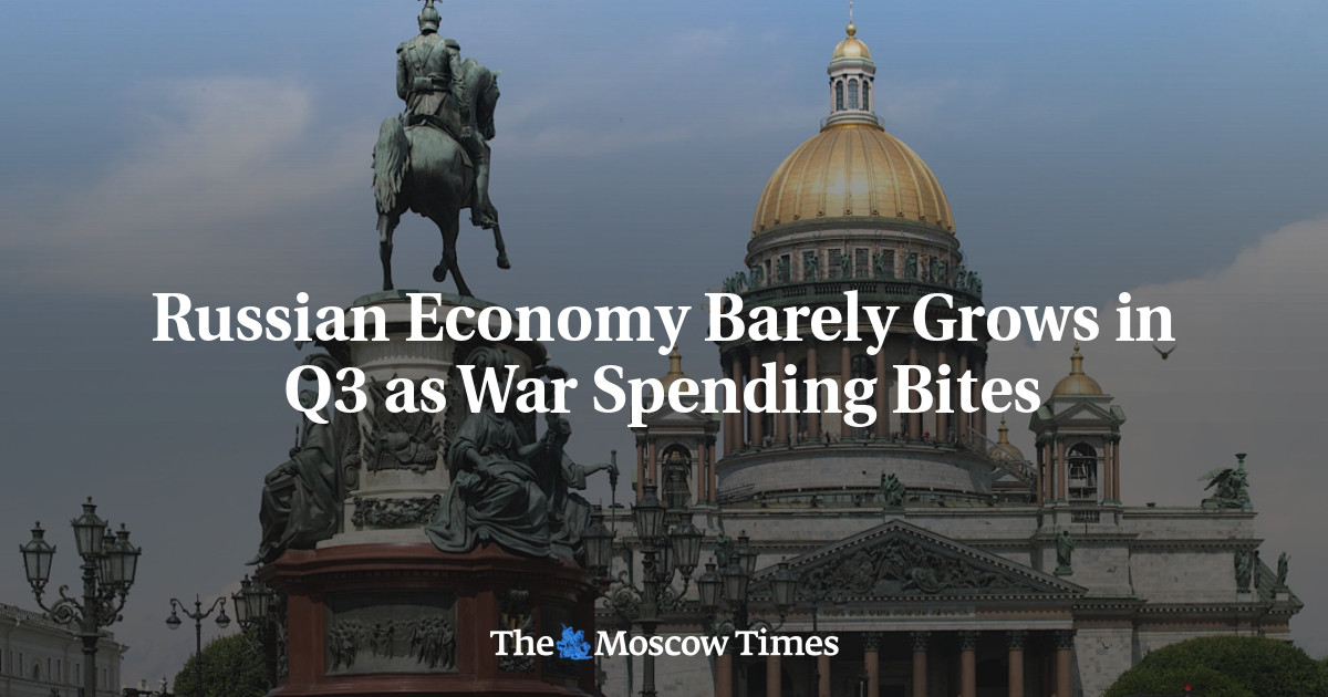 Russian Economy Barely Grows in Q3 as War Spending Bites