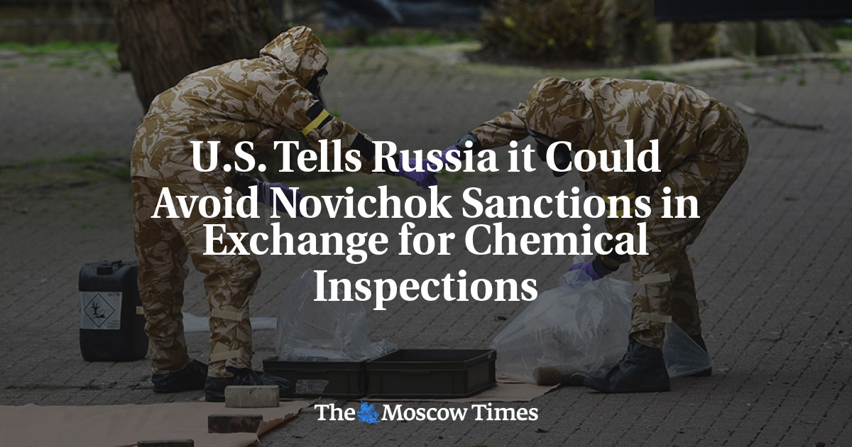 AS memberi tahu Rusia bahwa mereka dapat menghindari sanksi Novichok dengan imbalan inspeksi bahan kimia