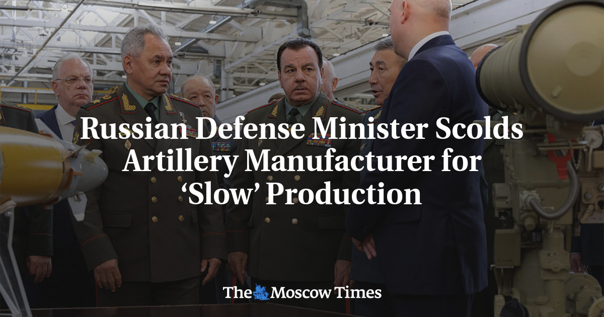 Russian Defense Minister Scolds Artillery Manufacturer for ‘Slow’ Production