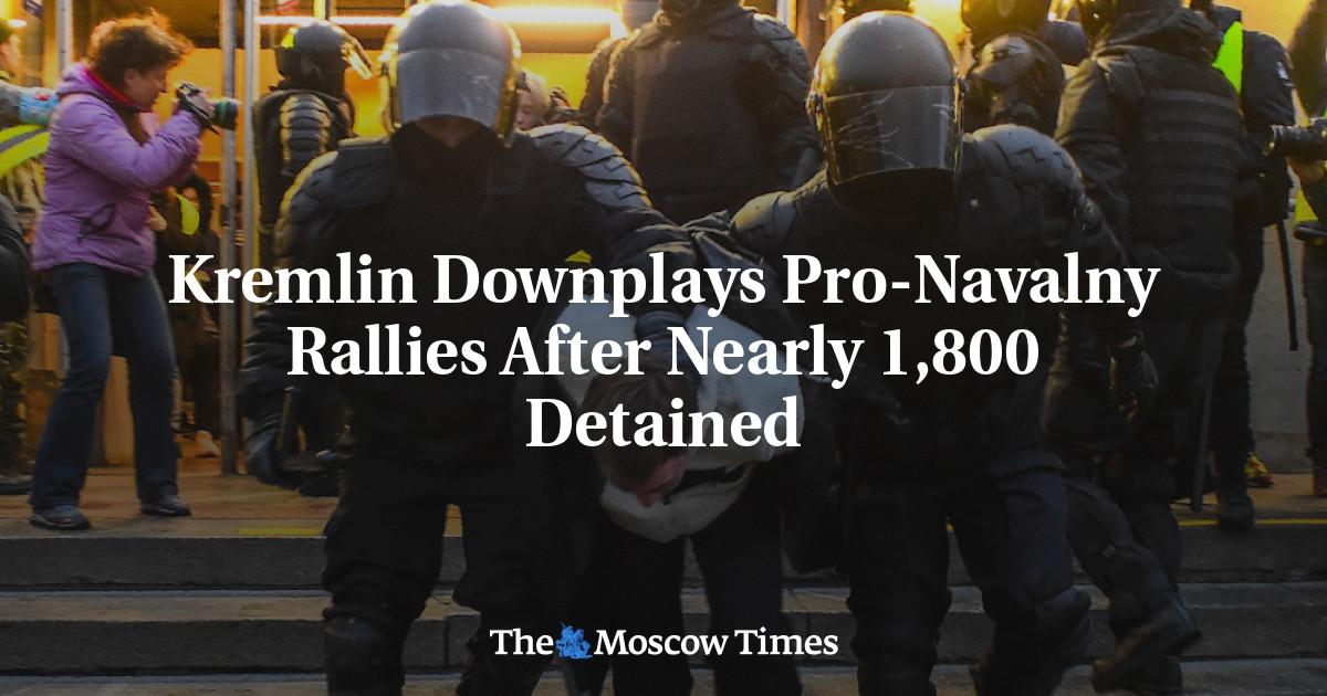 Kremlin Memotong Demonstrasi Pro-Navalny Setelah Hampir 1.800 Ditahan