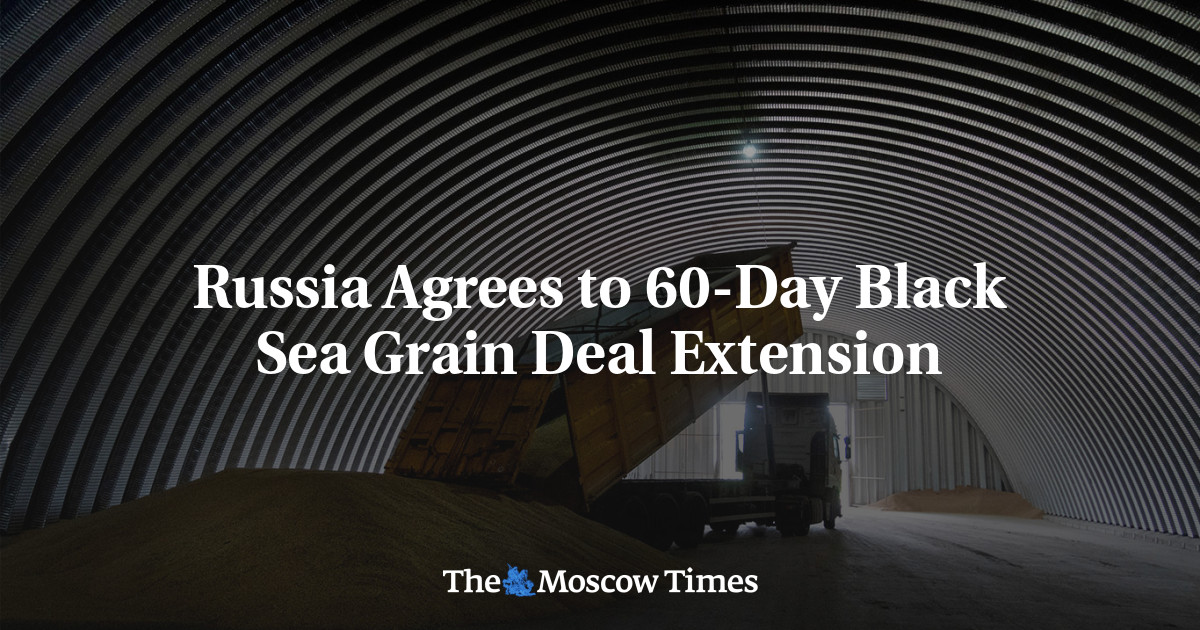 Rosja zgadza się przedłużyć umowę zbożową z Morza Czarnego o 60 dni