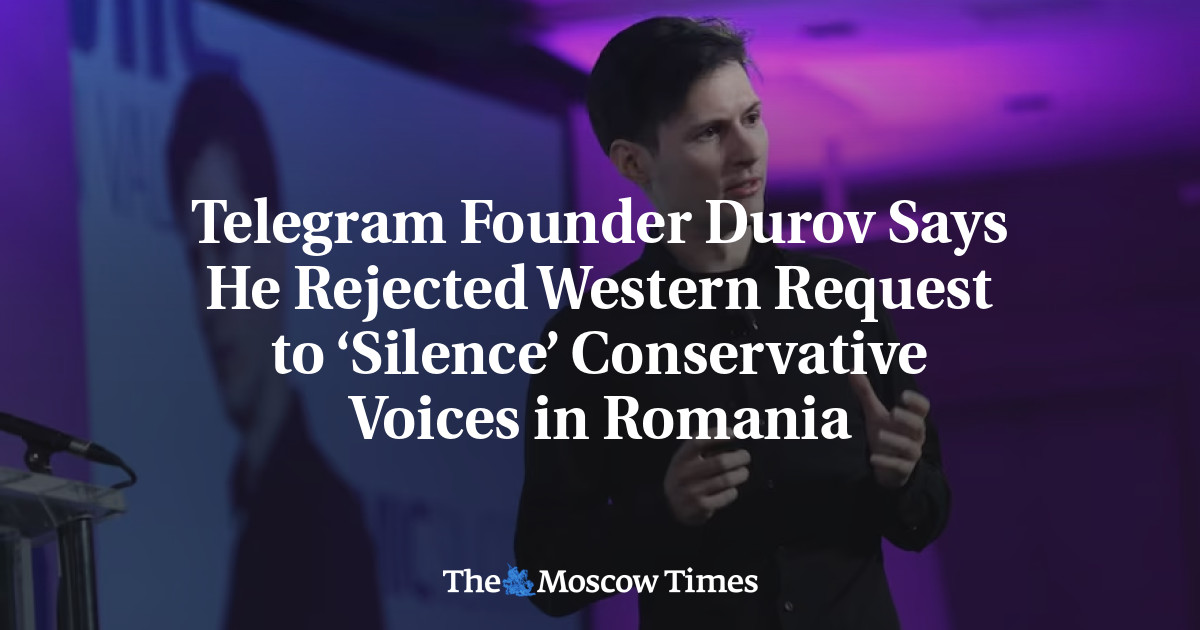 Telegram Founder Durov Says He Rejected Western Request to ‘Silence’ Conservative Voices in Romania