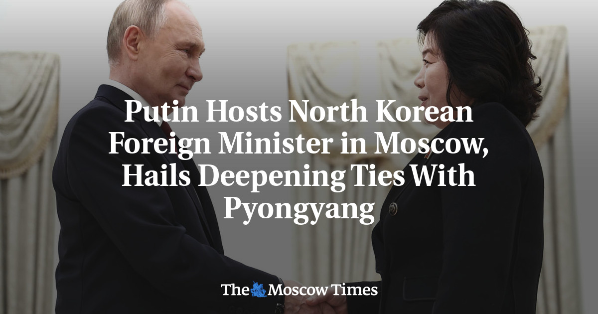 Putin Hosts North Korean Foreign Minister in Moscow, Hails Deepening Ties With Pyongyang