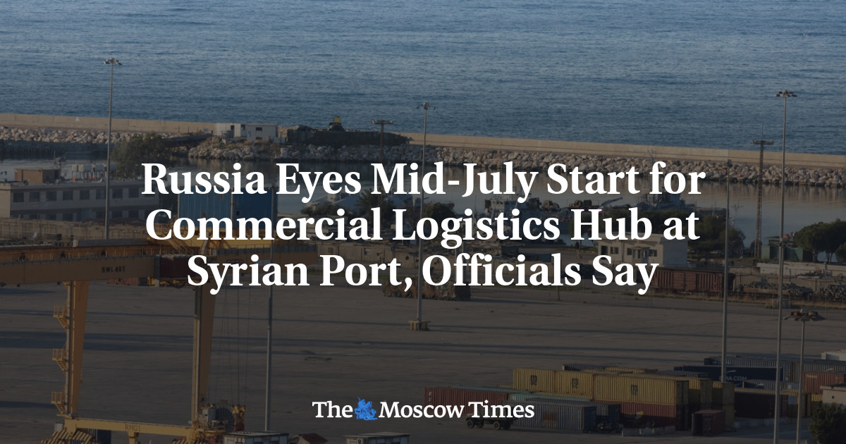 Russia Eyes Mid-July Start for Commercial Logistics Hub at Syrian Port, Officials Say