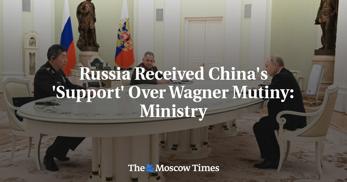 Ministerio: Rusia recibió «apoyo» de China por rebelión de Wagner