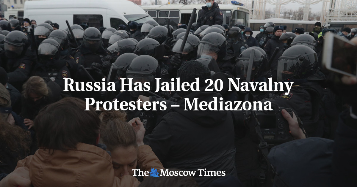 Rusia memenjarakan 20 pengunjuk rasa Navalny – Mediazona