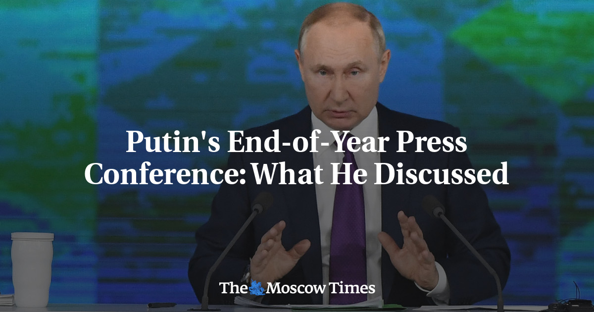 Konferensi pers akhir tahun Putin: apa yang dia diskusikan