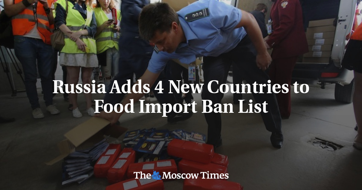 Russia Adds 4 New Countries To Food Import Ban List