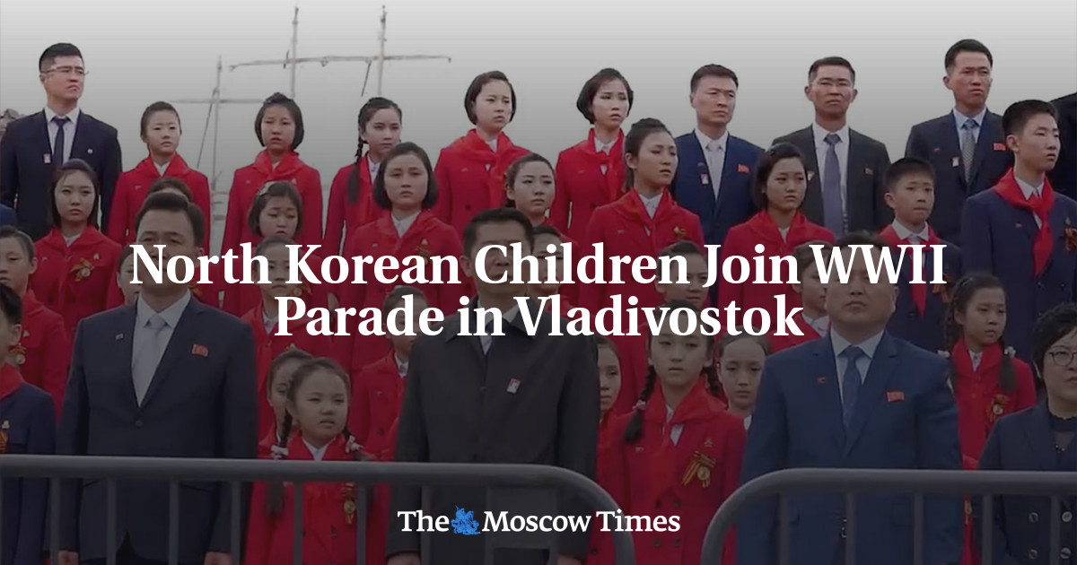 North Korean Children Join WWII Parade in Vladivostok