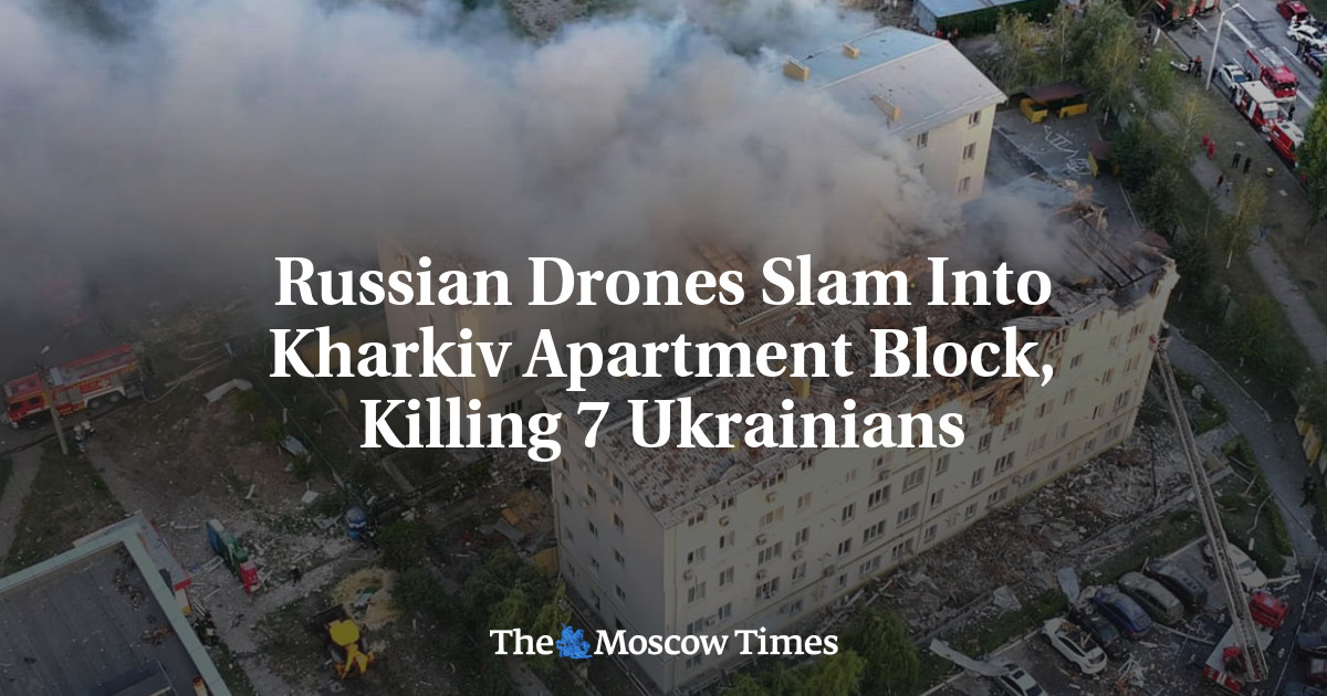 Russian Drones Slam Into Kharkiv Apartment Block, Killing 7 Ukrainians