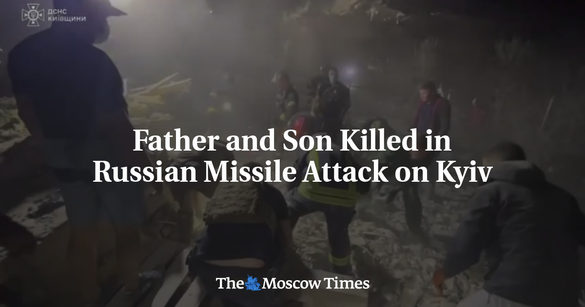 Father and Son Killed in Russian Missile Attack on Kyiv