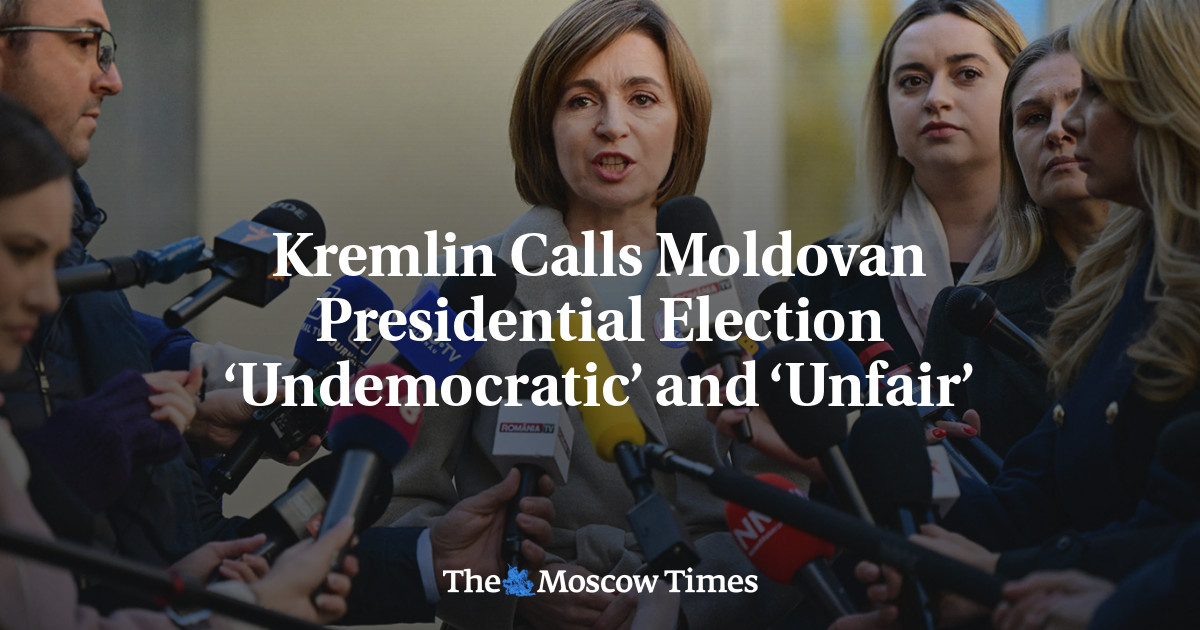 Kremlin Calls Moldovan Presidential Election ‘Undemocratic’ and ‘Unfair’