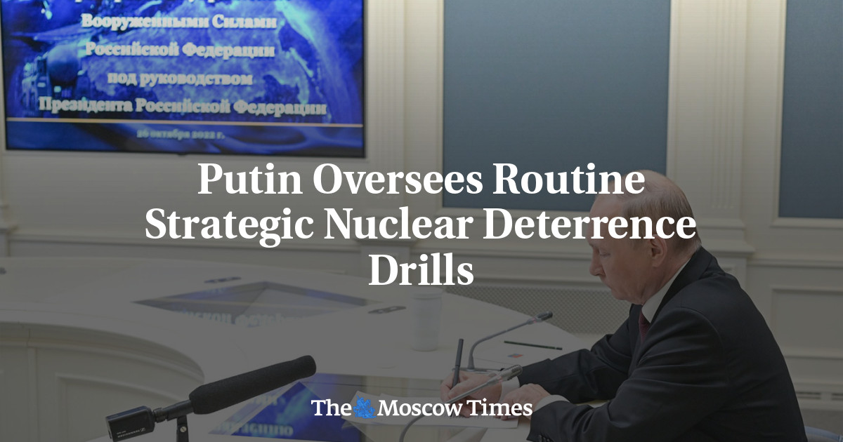 Putin Oversees Routine Strategic Nuclear Deterrence Drills - The Moscow ...