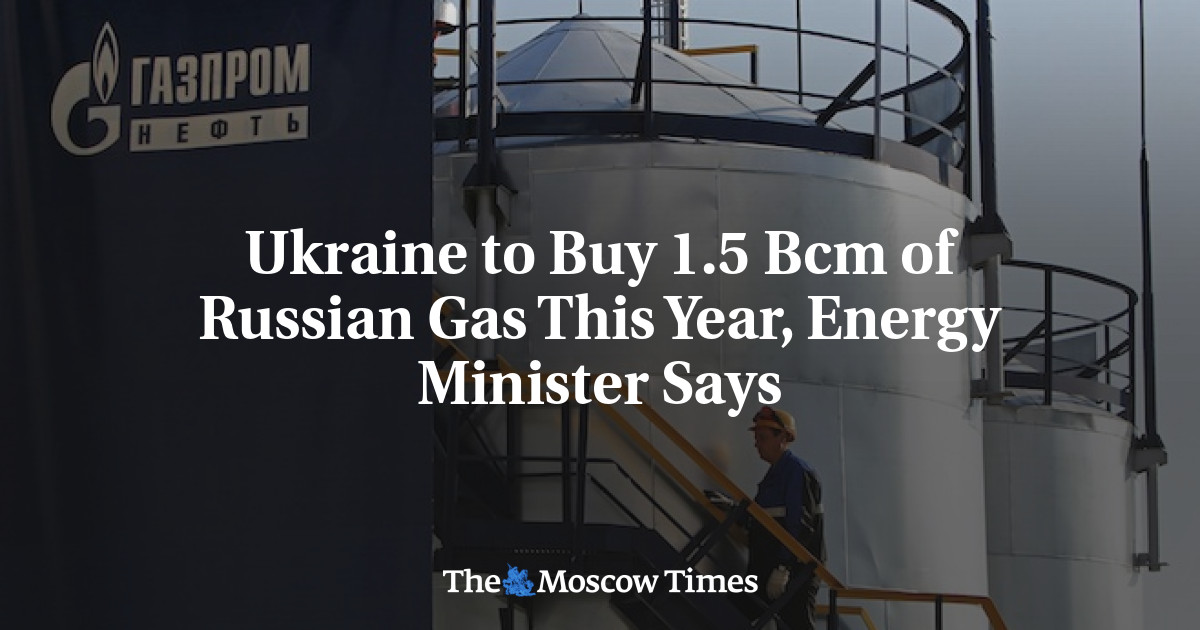 Ukraine to Buy 1.5 Bcm of Russian Gas This Year, Energy Minister Says