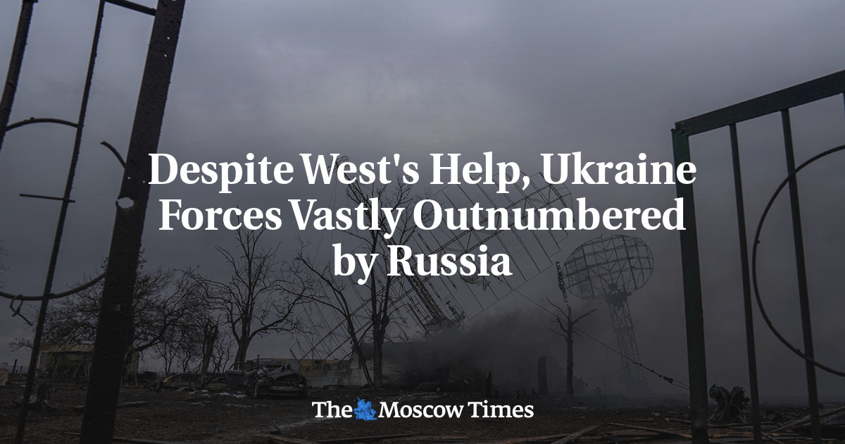 Terlepas dari bantuan Barat, pasukan Ukraina jauh lebih sedikit daripada Rusia