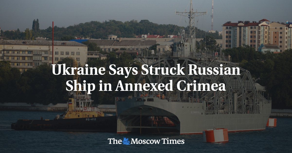 Die Ukraine hat nach eigenen Angaben auf der von ihr annektierten Halbinsel Krim ein russisches Schiff angefahren