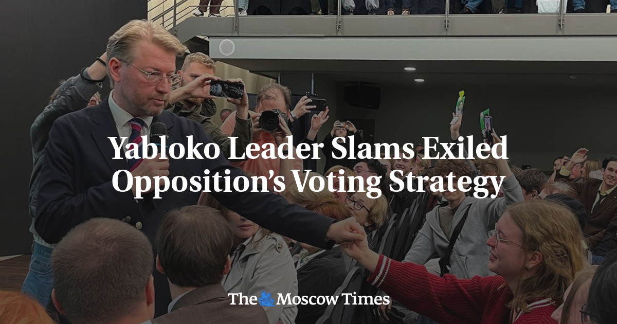 Yabloko Leader Slams Exiled Opposition’s Voting Strategy