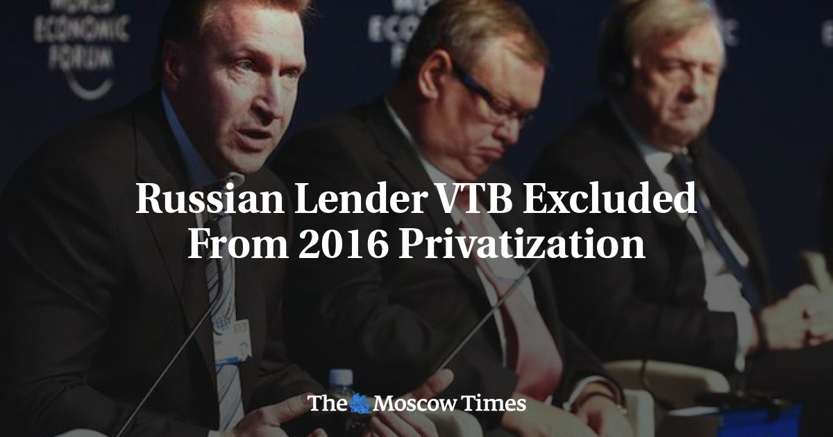 Pemberi pinjaman Rusia VTB dikecualikan dari privatisasi tahun 2016