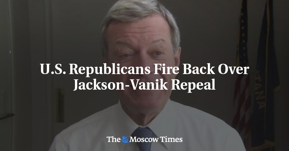 U.S. Republicans Fire Back Over JacksonVanik Repeal