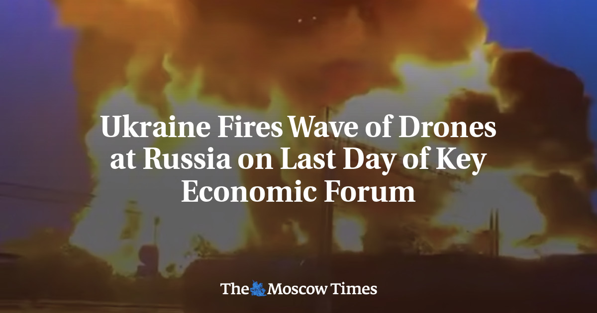 Ukraine Fires Wave of Drones at Russia on Last Day of Key Economic Forum