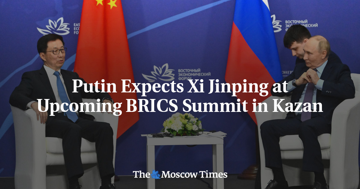 Putin Expects Xi Jinping at Upcoming BRICS Summit in Kazan - The Moscow ...