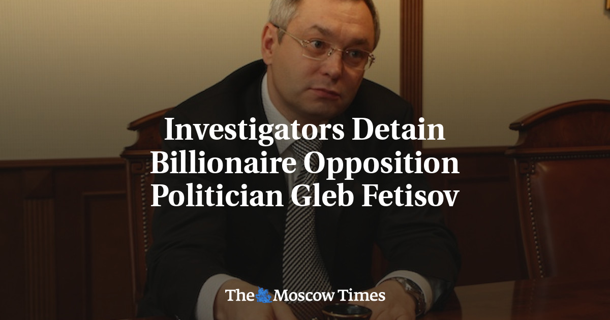 Investigators Detain Billionaire Opposition Politician Gleb Fetisov