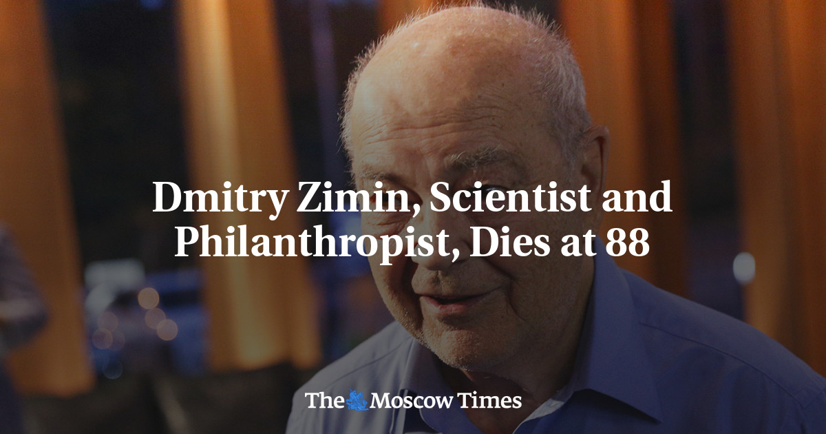 Dmitry Zimin, ilmuwan dan dermawan, meninggal pada usia 88 tahun