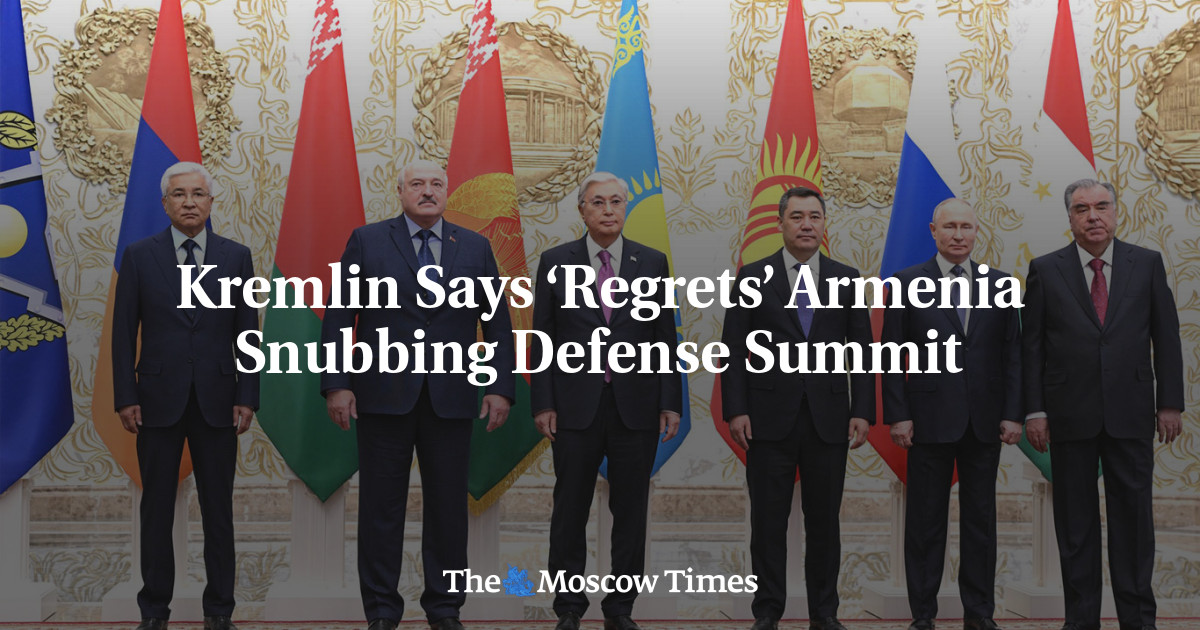Kremlin Says ‘Regrets’ Armenia Snubbing Defense Summit