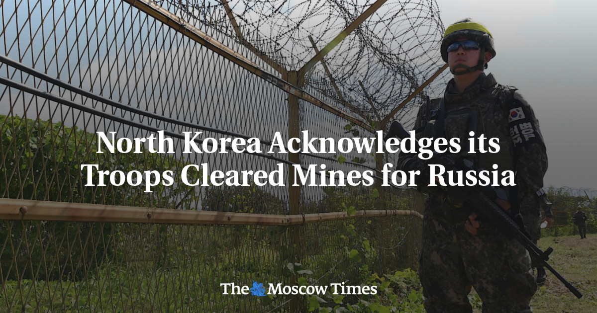 North Korea Acknowledges its Troops Cleared Mines for Russia