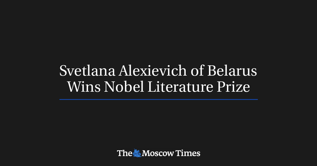 Svetlana Alexievich dari Belarus memenangkan Hadiah Nobel Sastra