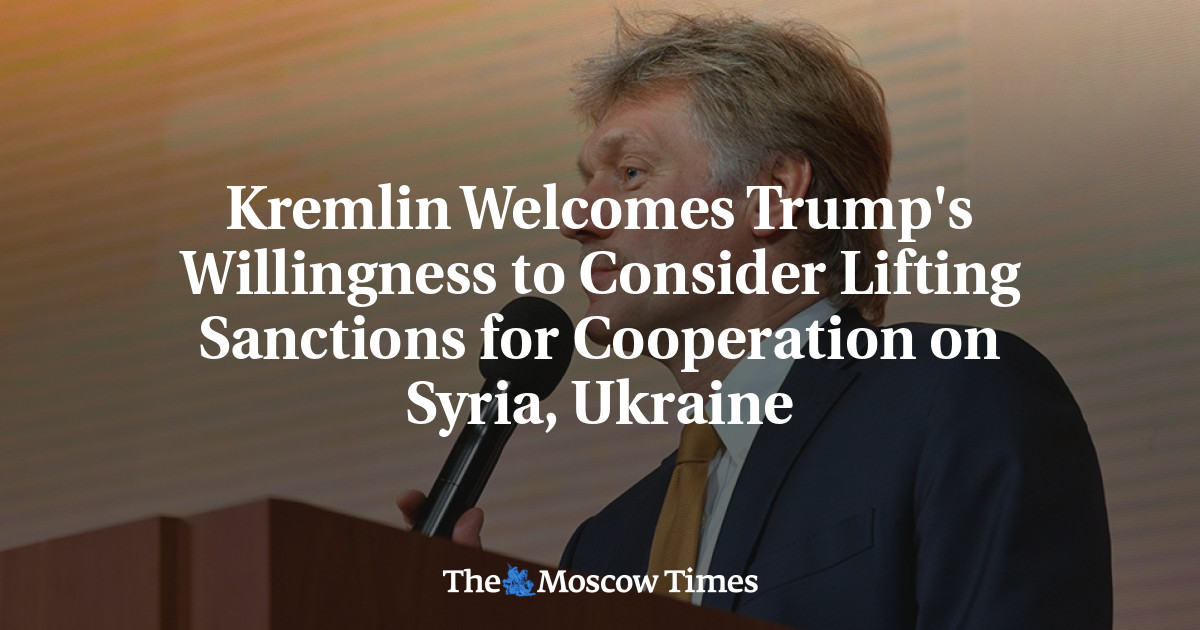 Kremlin Welcomes Trump's Willingness to Consider Lifting Sanctions for ...